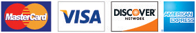 MasterCard, Visa, Discover and American Express logos
